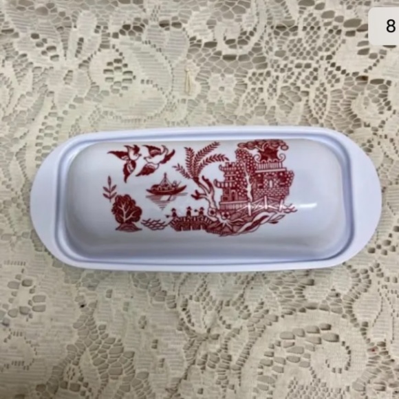 Red Willow Melamine Covered Butter Dish 7.5in L x 3.5in W x 2in H. - Picture 8 of 8